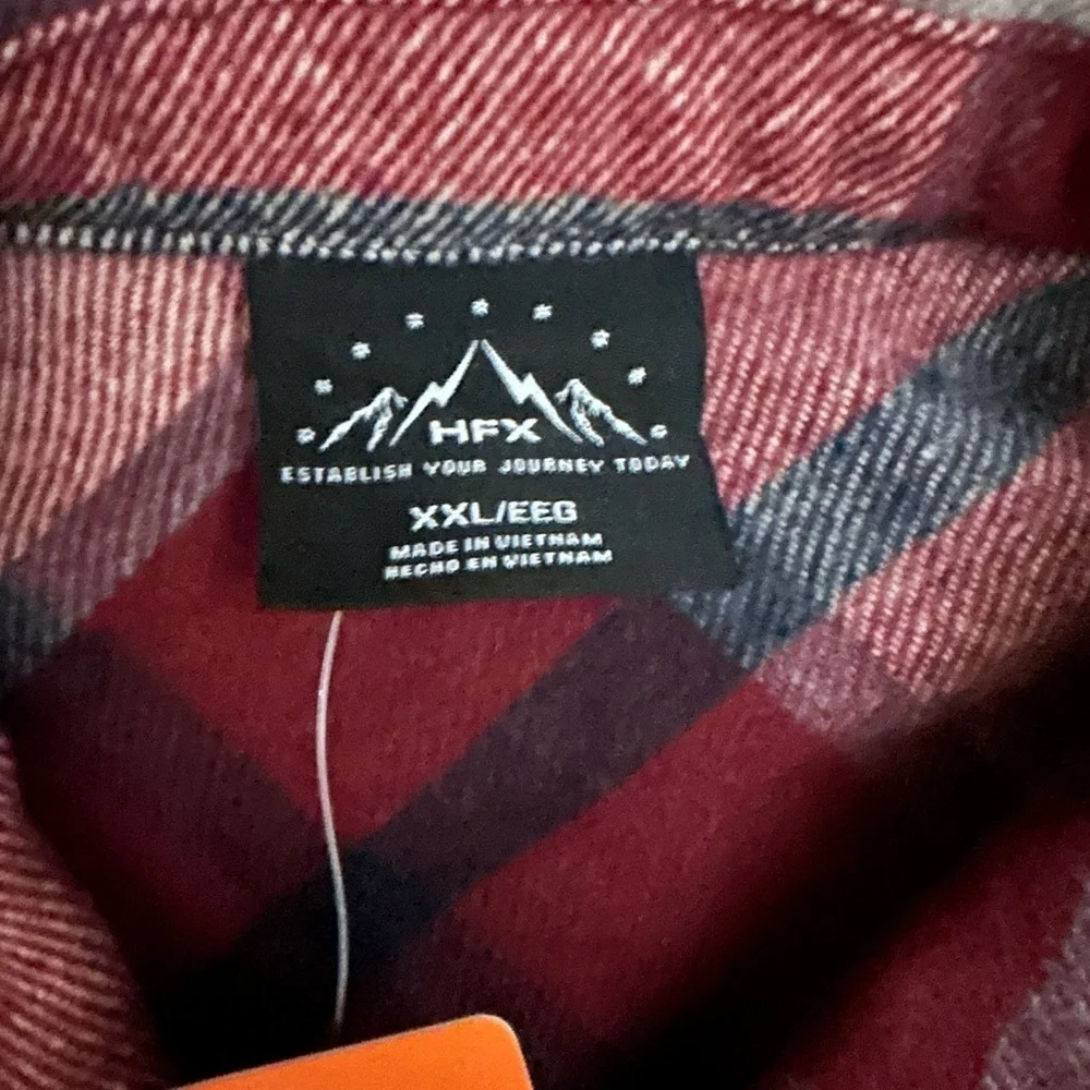 HFX plaid shirt jacket size XXL new